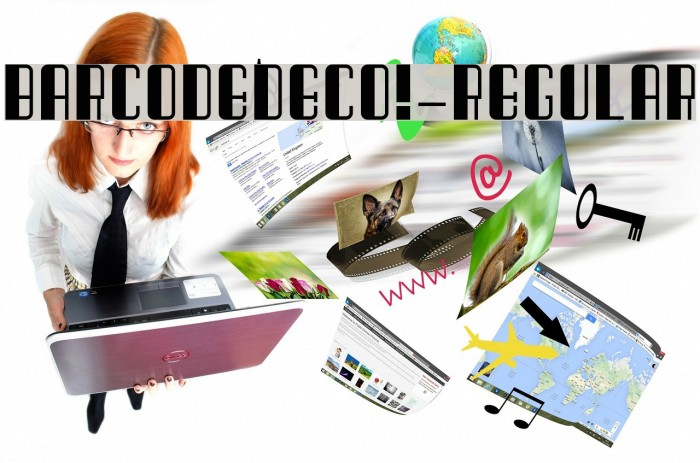 BarcodeDeco!-Regular Font examples