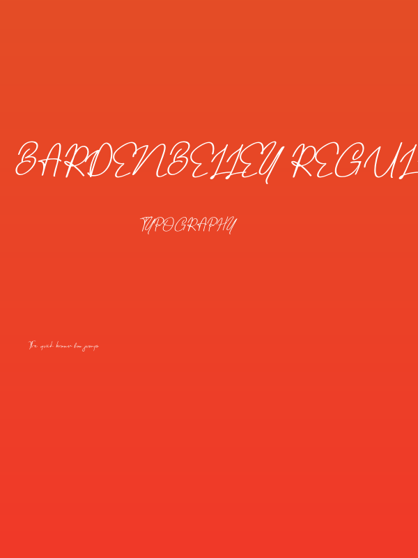 BardenBelley-Regular Poster