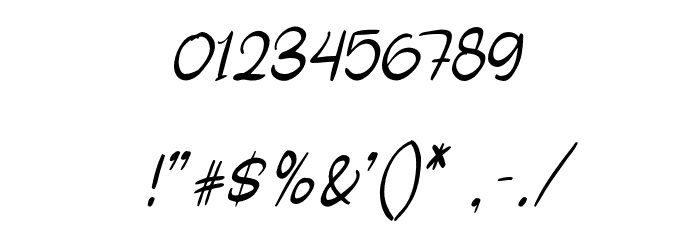 BardistanScriptDEMO-Regular Font OTHER CHARS