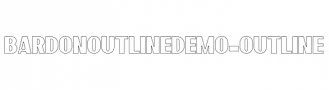 BardonOutlineDemo-Outline  フリーフォントのダウンロード