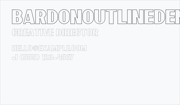BardonOutlineDemo-Outline Business Card