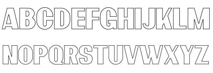 BardonOutlineDemo-Outline Font LOWERCASE