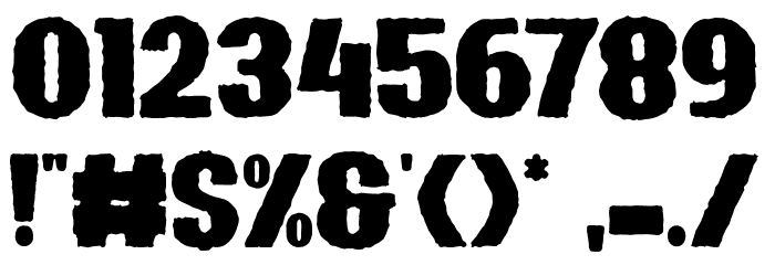 BardonRoughDemo-Rough Font OTHER CHARS