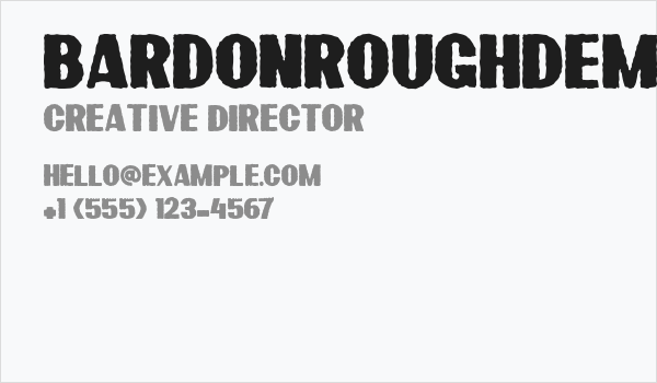 BardonRoughDemo-Rough Business Card