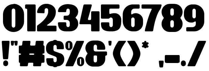 BardonRoundedDemo-Rounded Font OTHER CHARS