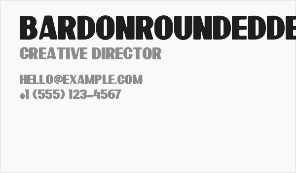 BardonRoundedDemo-Rounded Business Card