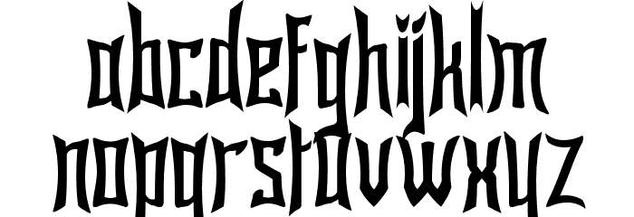 Bardour Font LOWERCASE