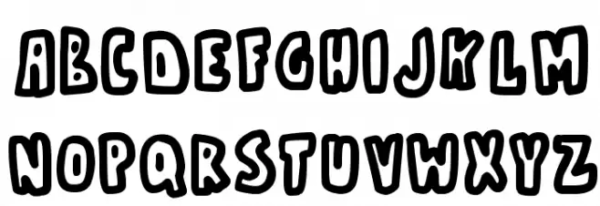 Bare Bones フォント 大文字