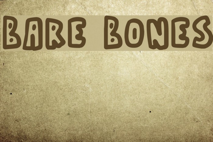 Bare Bones Font examples