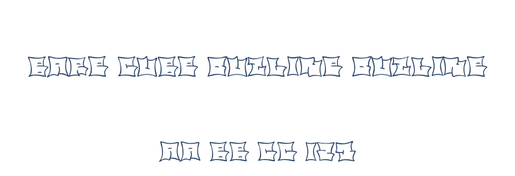 Bare Cube Outline Outline Font Preview