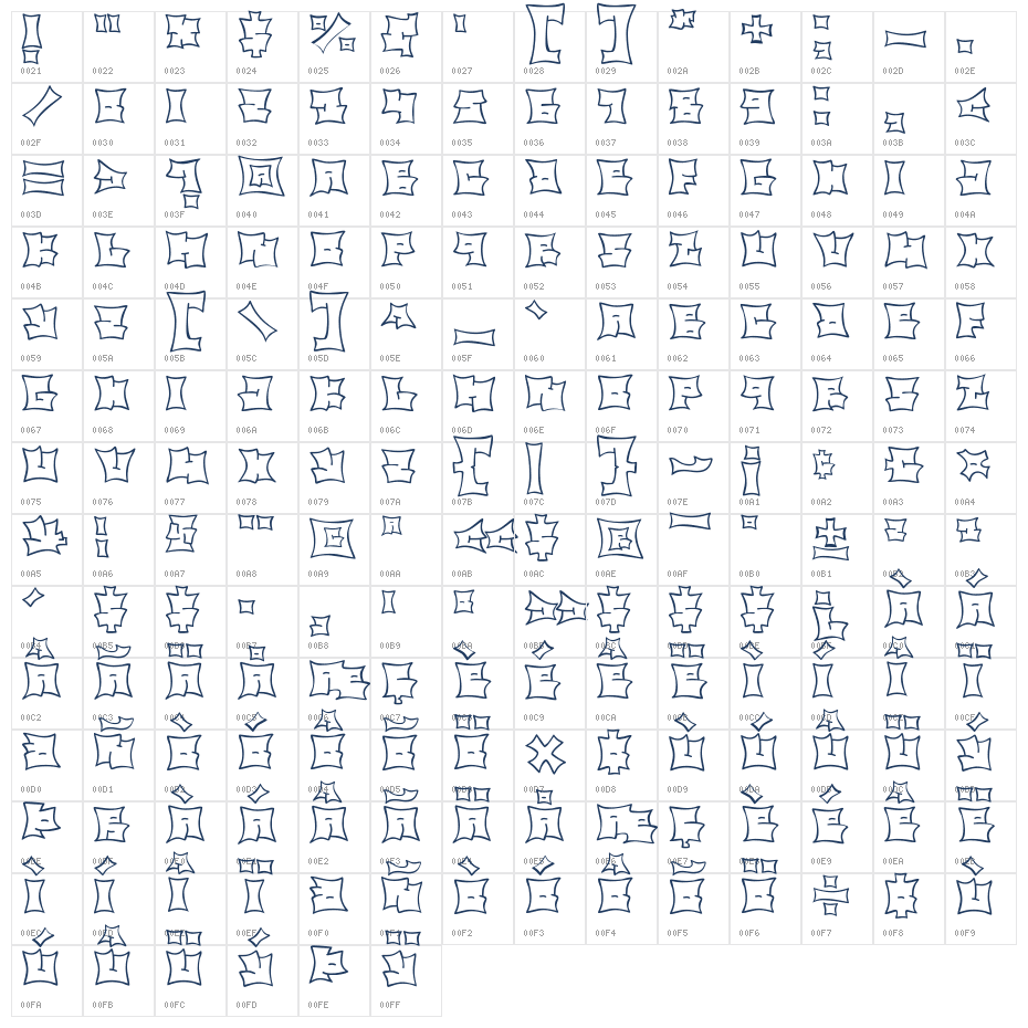 Bare Cube Outline Outline Character Map