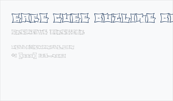 Bare Cube Outline Outline Business Card