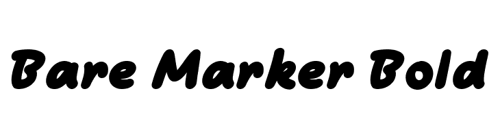 Bare Marker Bold  Скачать бесплатные шрифты