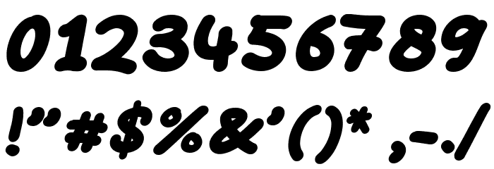 Bare Marker Bold フォント その他の文字