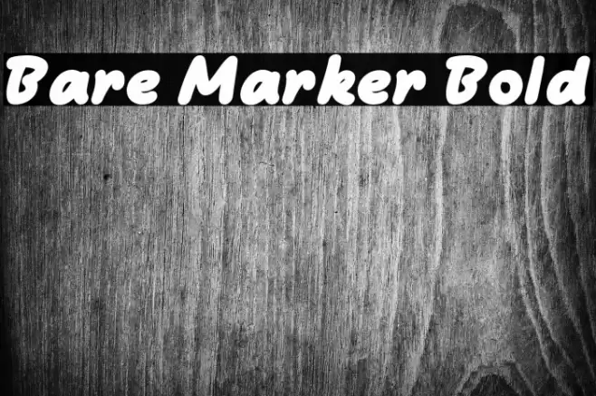 Bare Marker Bold Caratteri examples