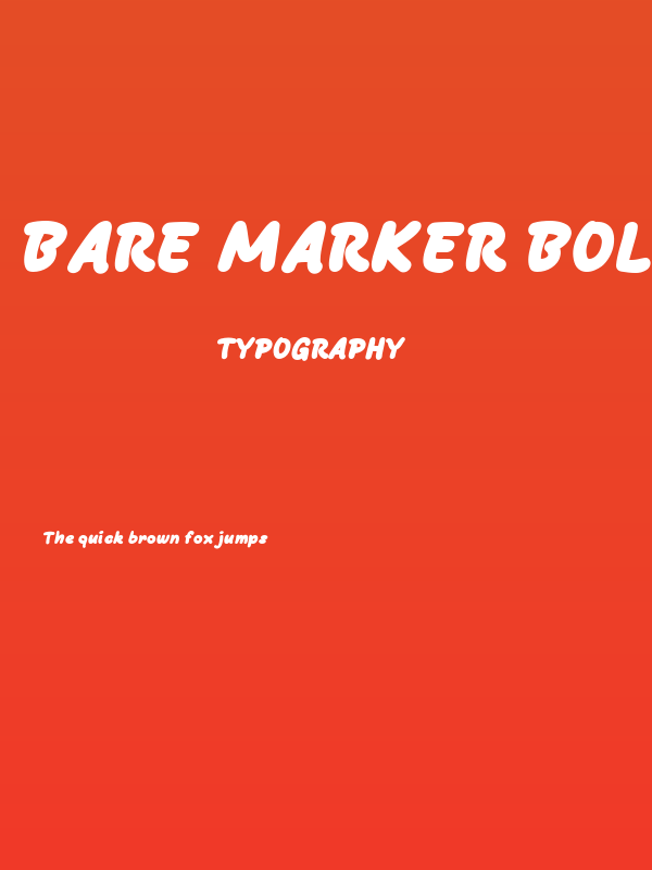 Bare Marker Bold Poster