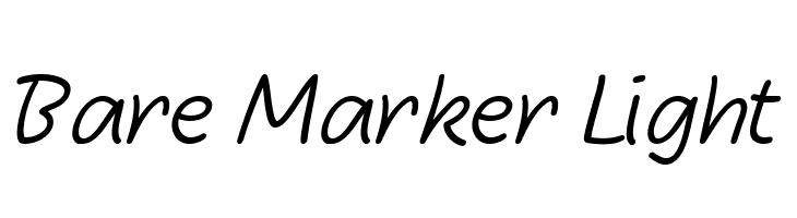 Bare Marker Light  baixar fontes gratis