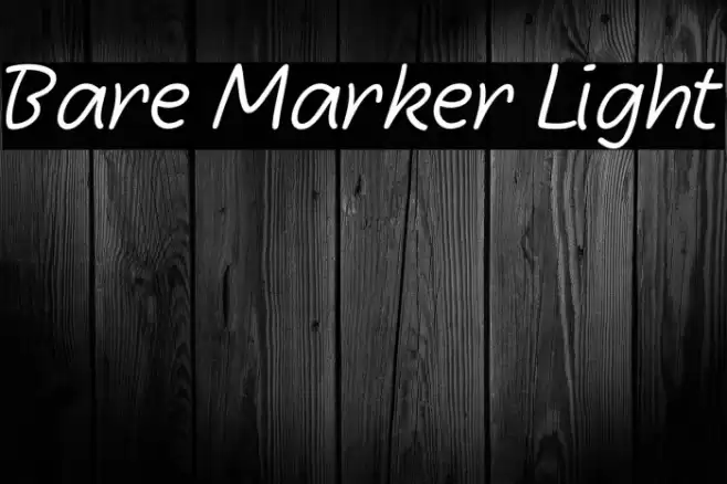 Bare Marker Light Schriftart examples