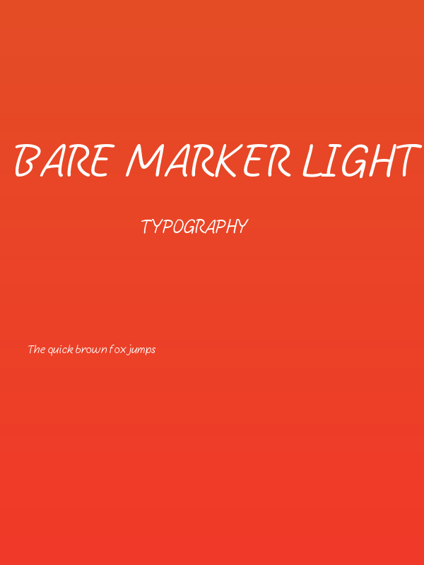 Bare Marker Light Poster