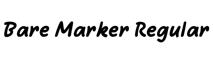 Bare Marker Regular  Скачать бесплатные шрифты