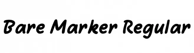 Bare Marker Regular  フリーフォントのダウンロード