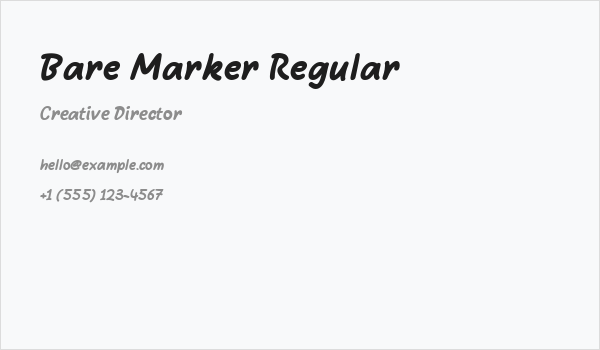 Bare Marker Regular Business Card