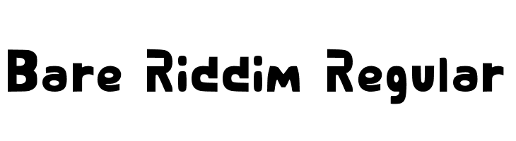 Bare Riddim Regular  les polices de caractères gratuit tlcharger