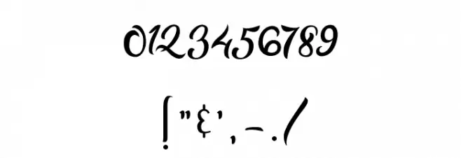 Bareken Font OTHER CHARS