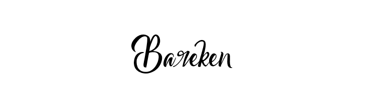 Bareken  免费字体下载