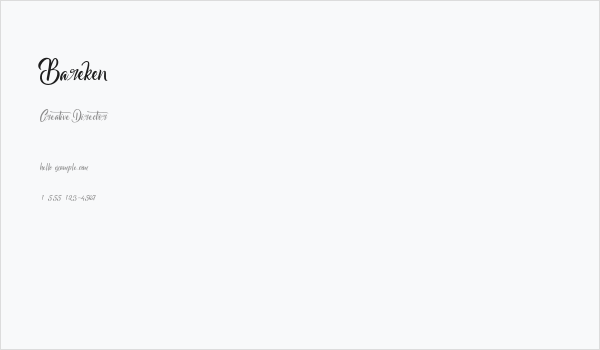 Bareken Business Card