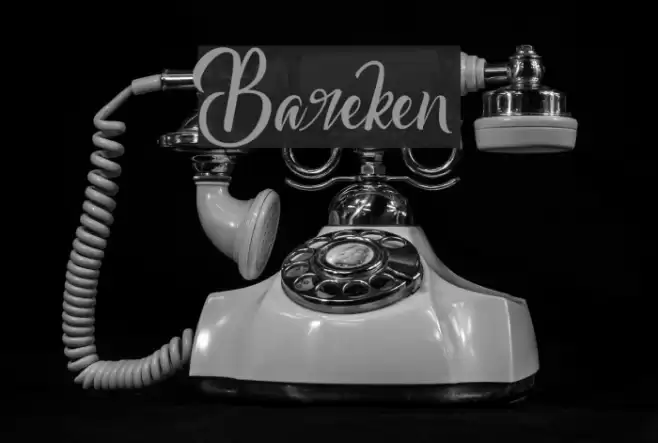 Bareken Font examples