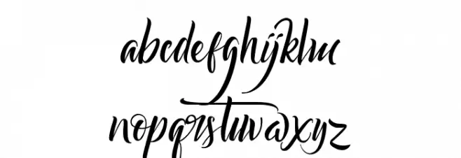 Bareken Schriftart Kleinbuchstaben