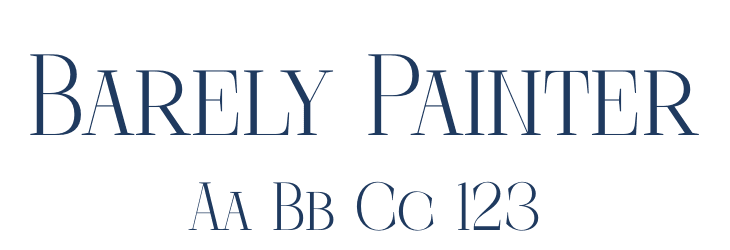 Barely Painter Font Preview