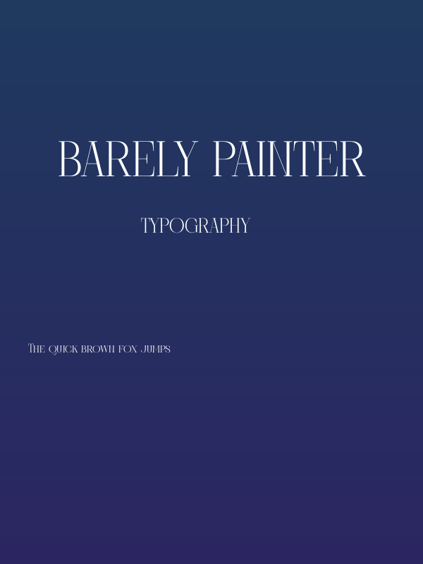 Barely Painter Poster