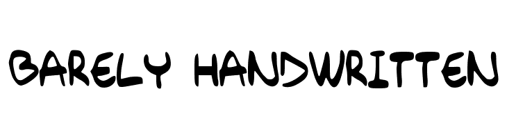 Barely_Handwritten  नि: शुल्क फ़ॉन्ट्स डाउनलोड