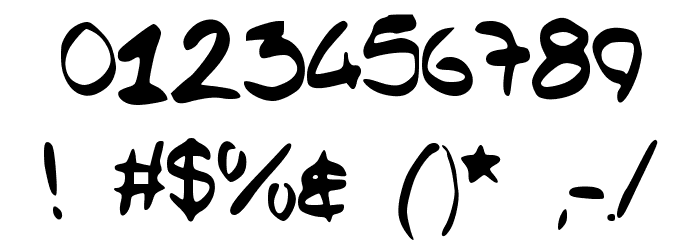 Barely_Handwritten Font OTHER CHARS