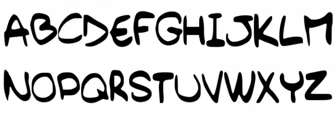 Barely_Handwritten फ़ॉन्ट अपरकेस