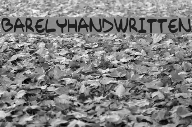Barely_Handwritten Example 1