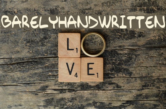 Barely_Handwritten Font examples