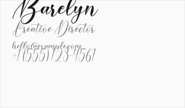 Barelyn Business Card