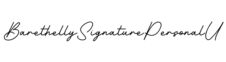 Barethelly Signature Personal U  Frei Schriftart Herunterladen