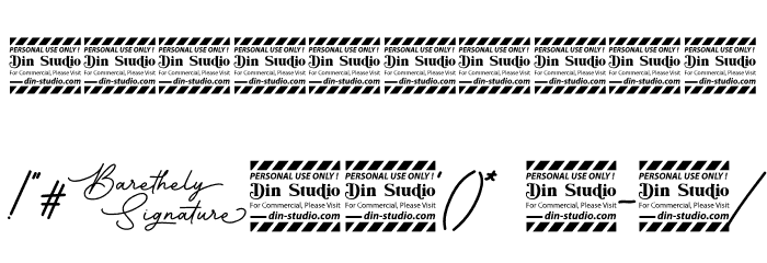 Barethelly Signature Personal U Font OTHER CHARS