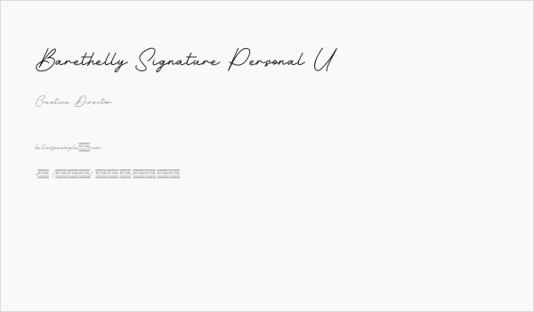 Barethelly Signature Personal U Business Card