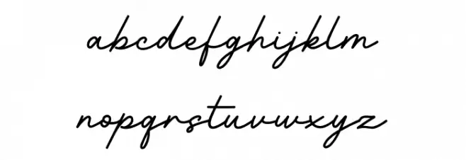 Barethelly Signature Personal U Font LOWERCASE