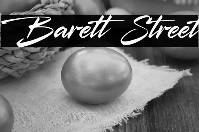 Barett Street फ़ॉन्ट examples