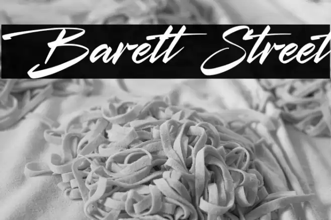 Barett Street फ़ॉन्ट examples