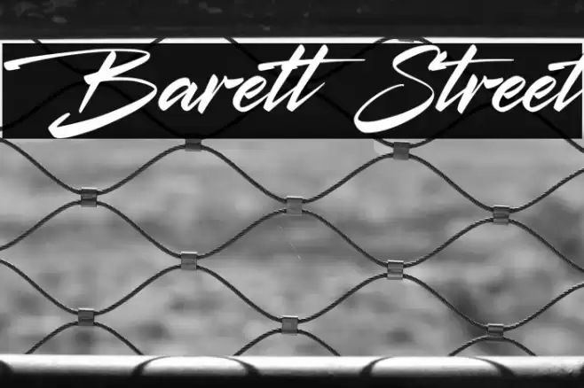 Barett Street फ़ॉन्ट examples