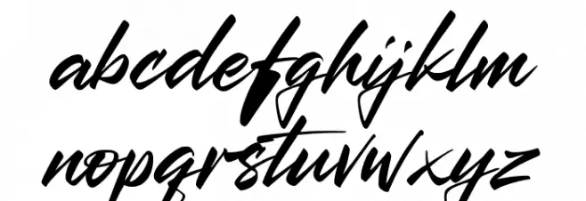 Barett Street Font LOWERCASE