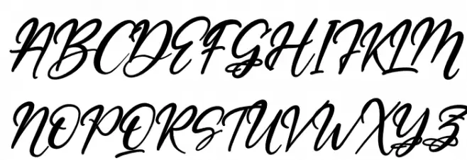 Barfield Lady Italic 字体 大写