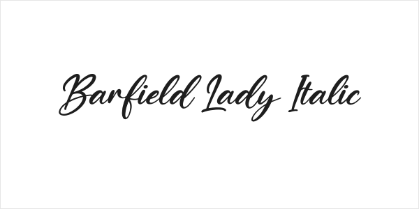 Barfield Lady Italic Logo